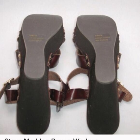 Steve Madden Brown Platform Wedges - Picture 6 of 6